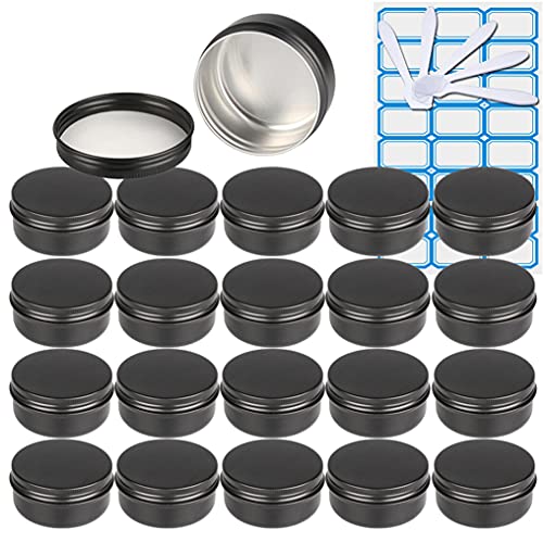 ZEOABSY 100 Stück 50ml Matt Schwarz Aluminium Leer Döschen Runde Alu Dosen mit Schraubdeckel Cremedose Schraubdose Aludose Tins für Kosmetik Kerze Salben 10x Spatel, 4X Etikette ZEOABSY 100 Stück 50ml Matt Schwarz Aluminium Leer Döschen Runde Alu Dosen mit Schraubdeckel Cremedose Schraubdose Aludose Tins für Kosmetik Kerze Salben 10x Spatel, 4X Etikette von ZEOABSY