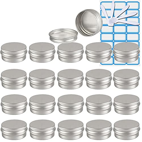 ZEOABSY 100 Stück Leere 10 ml Rund Silber Aluminium Tins mit Schraub-Deckel Schraubdose Cremedose Alu-Tiegel Dosen Aludose Blechdosen für Kosmetik Kerze Salben 10x Spatel, 4X Etikette ZEOABSY 100 Stück Leere 10 ml Rund Silber Aluminium Tins mit Schraub-Deckel Schraubdose Cremedose Alu-Tiegel Dosen Aludose Blechdosen für Kosmetik Kerze Salben 10x Spatel, 4X Etikette von ZEOABSY