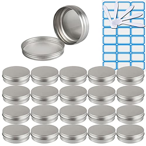 ZEOABSY 100 Stück Leere 100 ml Rund Silber Aluminium Tins mit Schraub-Deckel Schraubdose Cremedose Alu-Tiegel Dosen Aludose Blechdosen für Kosmetik Kerze Salben 10x Spatel, 4X Etikette ZEOABSY 100 Stück Leere 100 ml Rund Silber Aluminium Tins mit Schraub-Deckel Schraubdose Cremedose Alu-Tiegel Dosen Aludose Blechdosen für Kosmetik Kerze Salben 10x Spatel, 4X Etikette von ZEOABSY