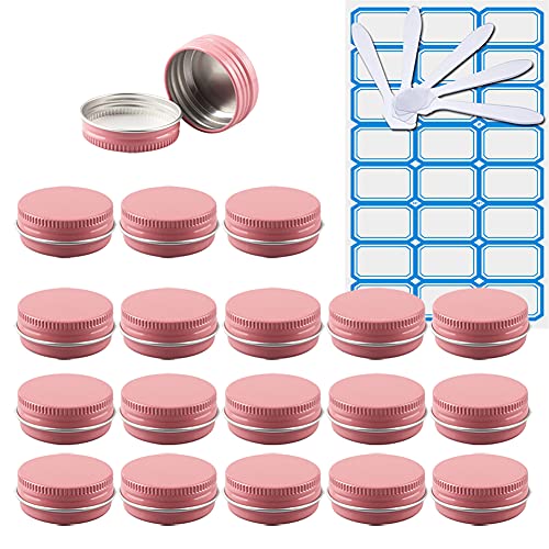 ZEOABSY 100 Stück Leere 15 ml Rund Rosa Aluminium Schraubdose Cremedose Alu-Tiegel Dosen mit Schraub-Deckel 5ml Aludose Blechdosen für Kosmetik Kerze Salben mit 10x Löffel 4X Etikette ZEOABSY 100 Stück Leere 15 ml Rund Rosa Aluminium Schraubdose Cremedose Alu-Tiegel Dosen mit Schraub-Deckel 5ml Aludose Blechdosen für Kosmetik Kerze Salben mit 10x Löffel 4X Etikette von ZEOABSY