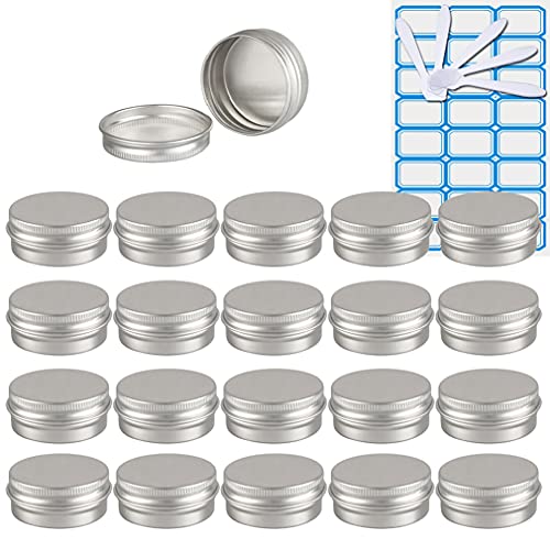 ZEOABSY 100 Stück Leere 15 ml Rund Silber Aluminium Tins mit Schraub-Deckel Schraubdose Cremedose Alu-Tiegel Dosen Aludose Blechdosen für Kosmetik Kerze Salben 10x Spatel, 4X Etikette ZEOABSY 100 Stück Leere 15 ml Rund Silber Aluminium Tins mit Schraub-Deckel Schraubdose Cremedose Alu-Tiegel Dosen Aludose Blechdosen für Kosmetik Kerze Salben 10x Spatel, 4X Etikette von ZEOABSY