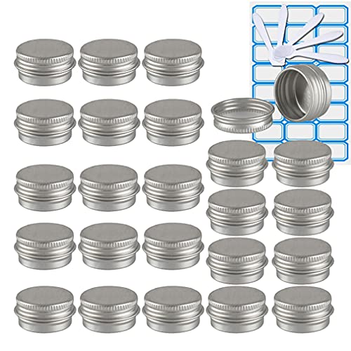 ZEOABSY 100 Stück Leere 5 ml Rund Silber Aluminium Tins mit Schraub-Deckel Schraubdose Cremedose Alu-Tiegel Dosen Aludose Blechdosen für Kosmetik Kerze Salben 10x Spatel, 4X Etikette ZEOABSY 100 Stück Leere 5 ml Rund Silber Aluminium Tins mit Schraub-Deckel Schraubdose Cremedose Alu-Tiegel Dosen Aludose Blechdosen für Kosmetik Kerze Salben 10x Spatel, 4X Etikette von ZEOABSY