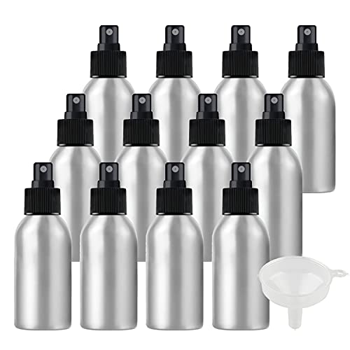 ZEOABSY 12 Stück 100 ml Leere Aluminium Sprühflasche mit Schwarz Sprühkopf Parfümzerstäuber Feinen Nebel Wassersprüher Zerstäuber Nachfüllbarer für Parfüm Ätherisches Öl, 1x Trichter ZEOABSY 12 Stück 100 ml Leere Aluminium Sprühflasche mit Schwarz Sprühkopf Parfümzerstäuber Feinen Nebel Wassersprüher Zerstäuber Nachfüllbarer für Parfüm Ätherisches Öl, 1x Trichter von ZEOABSY