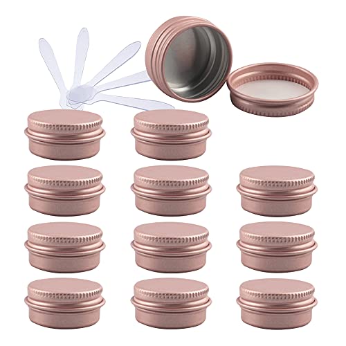 ZEOABSY 12 Stück 10ml Matt Rosa Aluminium Leer Dosen mit Schraubdeckel Runde Alu Tiegel Cremedose Schraubdose Aludose Tins für Kosmetik Kerze Salben 6X Spatel ZEOABSY 12 Stück 10ml Matt Rosa Aluminium Leer Dosen mit Schraubdeckel Runde Alu Tiegel Cremedose Schraubdose Aludose Tins für Kosmetik Kerze Salben 6X Spatel von ZEOABSY