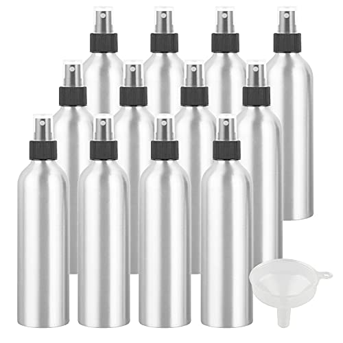 ZEOABSY 12 Stück 250 ml Leere Aluminium Sprühflasche mit Schwarz Sprühkopf Parfümzerstäuber Feinen Nebel Wassersprüher Zerstäuber Nachfüllbarer für Parfüm Ätherisches Öl, 1x Trichter ZEOABSY 12 Stück 250 ml Leere Aluminium Sprühflasche mit Schwarz Sprühkopf Parfümzerstäuber Feinen Nebel Wassersprüher Zerstäuber Nachfüllbarer für Parfüm Ätherisches Öl, 1x Trichter von ZEOABSY