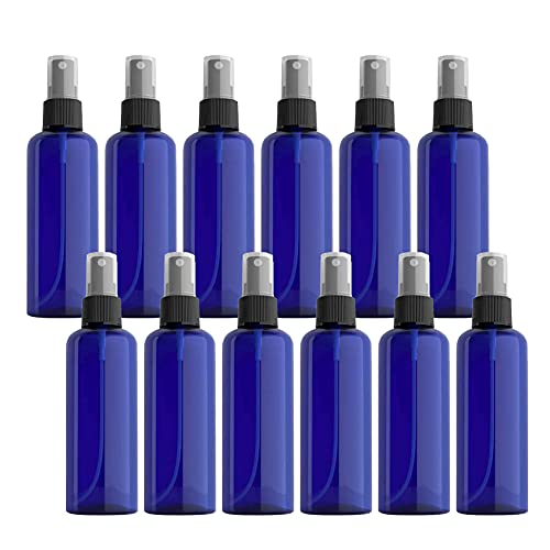 ZEOABSY 12 Stück Leer Kunststoff 100ml Blau Sprühflasche Klein mit Schwarze Feinen Nebel Sprühpumpe, Zerstäuber Pumpflasche Parfumzerstäuber Reiseflaschen Set für Wasser Alkohol ZEOABSY 12 Stück Leer Kunststoff 100ml Blau Sprühflasche Klein mit Schwarze Feinen Nebel Sprühpumpe, Zerstäuber Pumpflasche Parfumzerstäuber Reiseflaschen Set für Wasser Alkohol von ZEOABSY