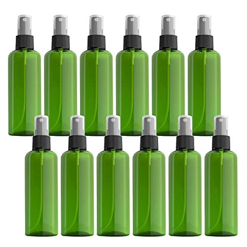 ZEOABSY 12 Stück Leer Kunststoff 100ml Grün Sprühflasche Klein mit Schwarze Feinen Nebel Sprühpumpe, Zerstäuber Pumpflasche Parfumzerstäuber Reiseflaschen Set für Wasser Alkohol ZEOABSY 12 Stück Leer Kunststoff 100ml Grün Sprühflasche Klein mit Schwarze Feinen Nebel Sprühpumpe, Zerstäuber Pumpflasche Parfumzerstäuber Reiseflaschen Set für Wasser Alkohol von ZEOABSY