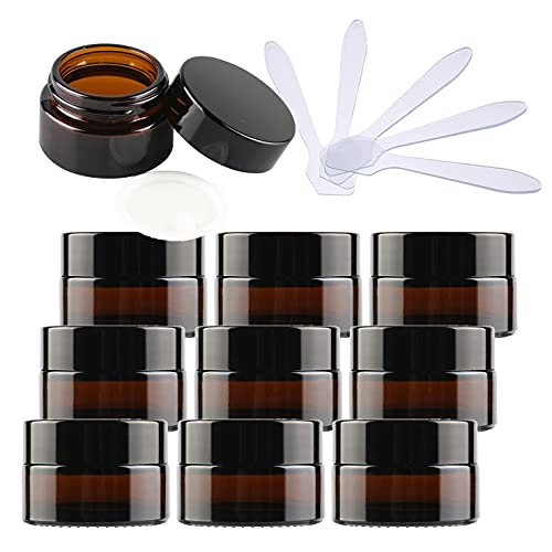 ZEOABSY 12 Stück Leere Brown Glas Cremedose 15ml mit Deckel, Braunglas Schraubdeckel Glas-Tiegel Schraubdose Glas-Dose Salbentiegel Kosmetik-Dose für Gels Cremes + 12x Spatel ZEOABSY 12 Stück Leere Brown Glas Cremedose 15ml mit Deckel, Braunglas Schraubdeckel Glas-Tiegel Schraubdose Glas-Dose Salbentiegel Kosmetik-Dose für Gels Cremes + 12x Spatel von ZEOABSY