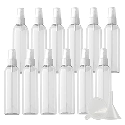 ZEOABSY 12 Stück Transparent Plastik Sprühflaschen mit Klar Sprüher, 200 ml Leer Kunststoff Nachfüllbar Zerstäuber Sprayflasche Reisen Heim Parfumzerstäuber mit 2 x Trichter ZEOABSY 12 Stück Transparent Plastik Sprühflaschen mit Klar Sprüher, 200 ml Leer Kunststoff Nachfüllbar Zerstäuber Sprayflasche Reisen Heim Parfumzerstäuber mit 2 x Trichter von ZEOABSY
