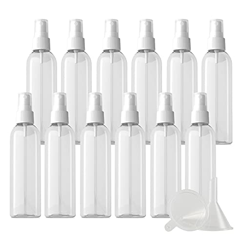 ZEOABSY 12 Stück Transparent Plastik Sprühflaschen mit Weiß Sprüher, 200 ml Leer Kunststoff Nachfüllbar Zerstäuber Sprayflasche Reisen Heim Parfumzerstäuber mit 2 x Trichter ZEOABSY 12 Stück Transparent Plastik Sprühflaschen mit Weiß Sprüher, 200 ml Leer Kunststoff Nachfüllbar Zerstäuber Sprayflasche Reisen Heim Parfumzerstäuber mit 2 x Trichter von ZEOABSY