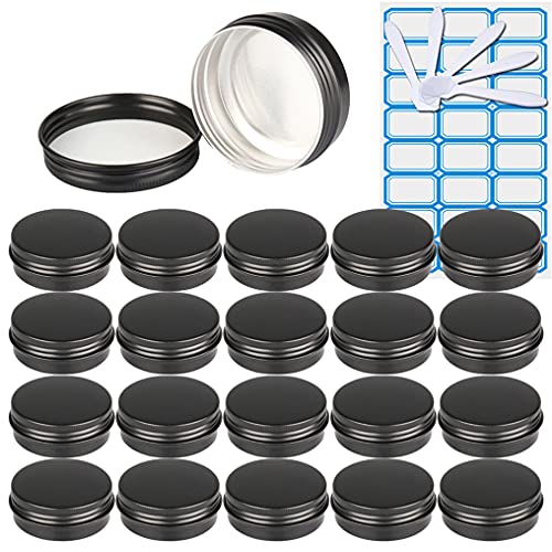 ZEOABSY 20 Stück 30ml Matt Schwarz Aluminium Leer Döschen Runde Alu Dosen mit Schraubdeckel Cremedose Schraubdose Aludose Tins für Kosmetik Kerze Salben 5X Spatel, 1x Etikette ZEOABSY 20 Stück 30ml Matt Schwarz Aluminium Leer Döschen Runde Alu Dosen mit Schraubdeckel Cremedose Schraubdose Aludose Tins für Kosmetik Kerze Salben 5X Spatel, 1x Etikette von ZEOABSY