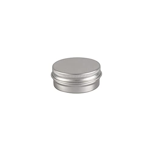 ZEOABSY 20 Stück Leere 15 ml Rund Silber Aluminium Tins mit Schraub-Deckel Cremedose Schraubdose Dosen Alu-Tiegel Aludose Blechdosen für Salben Kosmetik Kerze 5X Spatel, 1x Etikette von ZEOABSY