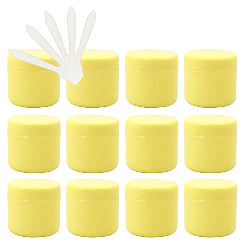 ZEOABSY 24 Stück, 150ml Gelb Plastik Leerdose, Kosmetische Lotion Creme Tiegel mit Schraubverschluss, Innenfutter, für Cremedose, Nailart Lippenbalsam Creme + 5 x Löffel ZEOABSY 24 Stück, 150ml Gelb Plastik Leerdose, Kosmetische Lotion Creme Tiegel mit Schraubverschluss, Innenfutter, für Cremedose, Nailart Lippenbalsam Creme + 5 x Löffel von ZEOABSY