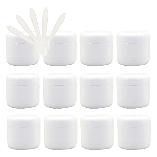 ZEOABSY 24 Stück, 150ml Weiß Plastik Leerdose, Kosmetische Lotion Creme Tiegel mit Schraubverschluss, Innenfutter, für Cremedose, Nailart Lippenbalsam Creme + 5 x Löffel ZEOABSY 24 Stück, 150ml Weiß Plastik Leerdose, Kosmetische Lotion Creme Tiegel mit Schraubverschluss, Innenfutter, für Cremedose, Nailart Lippenbalsam Creme + 5 x Löffel von ZEOABSY