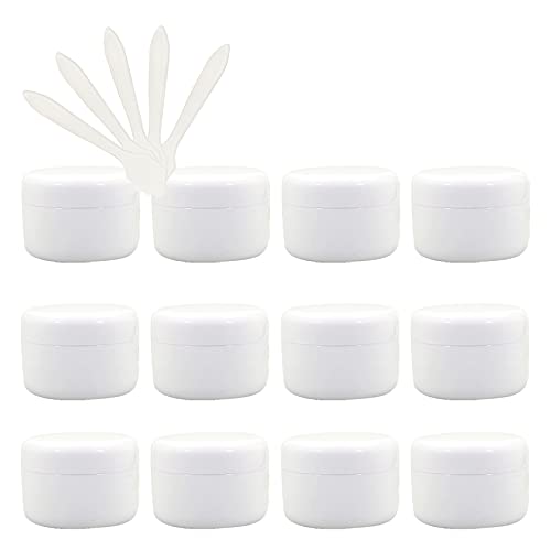 ZEOABSY 24 Stück, 20ml Weiß Plastik Leerdose, Kosmetische Lotion Creme Tiegel mit Schraubverschluss, Innenfutter, für Cremedose, Nailart Lippenbalsam Creme + 5 x Löffel ZEOABSY 24 Stück, 20ml Weiß Plastik Leerdose, Kosmetische Lotion Creme Tiegel mit Schraubverschluss, Innenfutter, für Cremedose, Nailart Lippenbalsam Creme + 5 x Löffel von ZEOABSY