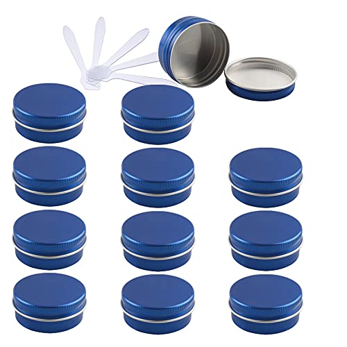 ZEOABSY 24 Stück 15ml Blau Aluminium Leer Dosen mit Schraubdeckel Runde Alu Tiegel Cremedose Schraubdose Aludose Tins für Kosmetik Kerze Salben 6X Spatel ZEOABSY 24 Stück 15ml Blau Aluminium Leer Dosen mit Schraubdeckel Runde Alu Tiegel Cremedose Schraubdose Aludose Tins für Kosmetik Kerze Salben 6X Spatel von ZEOABSY