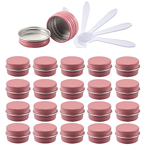 ZEOABSY 24 Stück 5ml Rosa Aluminium Leer Döschen Runde Alu Dosen mit Schraubdeckel Cremedose Schraubdose Aludose Tins für Kosmetik Kerze Salben 6X Spatel ZEOABSY 24 Stück 5ml Rosa Aluminium Leer Döschen Runde Alu Dosen mit Schraubdeckel Cremedose Schraubdose Aludose Tins für Kosmetik Kerze Salben 6X Spatel von ZEOABSY
