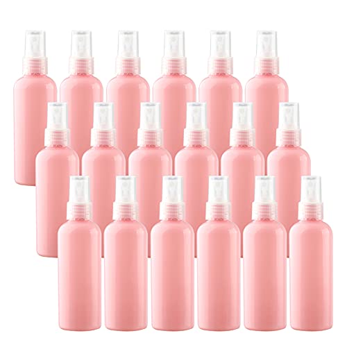 ZEOABSY 24 Stück Leer Kunststoff 100ml Rosa Sprühflasche Klein mit Transparent Feinen Nebel Sprühpumpe, Zerstäuber Pumpflasche Parfumzerstäuber Reiseflaschen Set für Wasser Alkohol von ZEOABSY