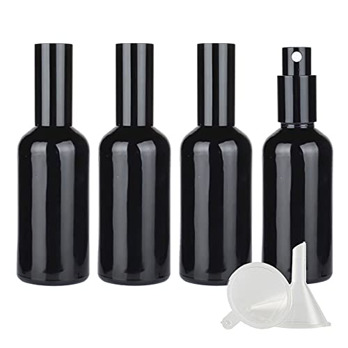 ZEOABSY 4 Stück 100ml Glänz Schwarz Glas Sprühflaschen & 1 Stück Trichter, 100 ml Leer Glas Nachfüllbar Zerstäuber Sprayflasche Reisen Heim Parfumzerstäuber ZEOABSY 4 Stück 100ml Glänz Schwarz Glas Sprühflaschen & 1 Stück Trichter, 100 ml Leer Glas Nachfüllbar Zerstäuber Sprayflasche Reisen Heim Parfumzerstäuber von ZEOABSY