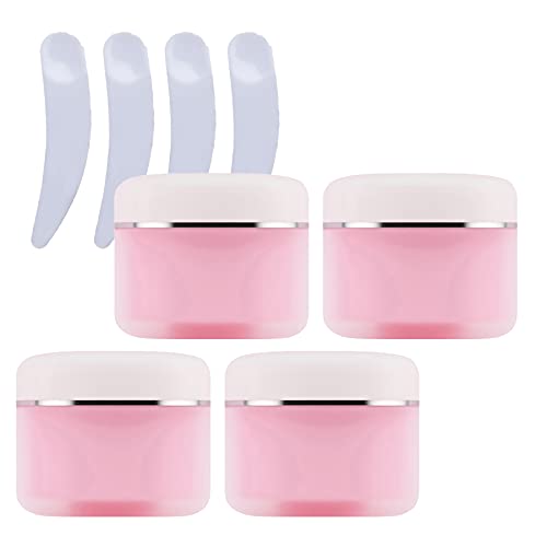 ZEOABSY 4 Stück 100ml Leere Rose Doppelwandig Kunststoff Cremedose mit Schraubdeckel mit Silberrand,Kunststoffdose Tiegel Schraubdose Salbentiegel Kosmetik-Dose für Gels Cremes ZEOABSY 4 Stück 100ml Leere Rose Doppelwandig Kunststoff Cremedose mit Schraubdeckel mit Silberrand,Kunststoffdose Tiegel Schraubdose Salbentiegel Kosmetik-Dose für Gels Cremes von ZEOABSY