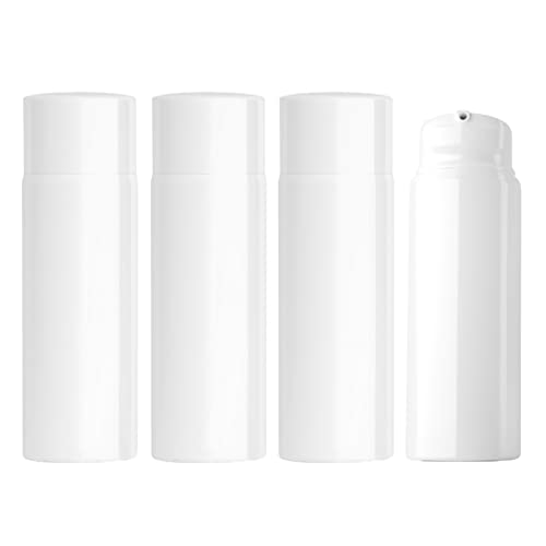 ZEOABSY 4 Stück 100ml Nicht NACHFÜLLBAR Leere Weiß Kunststoff Airless Pumpspender Cremespender Pumpflasche für Reise Kosmetik Lotion Gel - Kein Innenrohr ZEOABSY 4 Stück 100ml Nicht NACHFÜLLBAR Leere Weiß Kunststoff Airless Pumpspender Cremespender Pumpflasche für Reise Kosmetik Lotion Gel - Kein Innenrohr von ZEOABSY