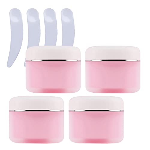 ZEOABSY 4 Stück 150ml Leere Rose Doppelwandig Kunststoff Cremedose mit Schraubdeckel mit Silberrand,Kunststoffdose Tiegel Schraubdose Salbentiegel Kosmetik-Dose für Gels Cremes ZEOABSY 4 Stück 150ml Leere Rose Doppelwandig Kunststoff Cremedose mit Schraubdeckel mit Silberrand,Kunststoffdose Tiegel Schraubdose Salbentiegel Kosmetik-Dose für Gels Cremes von ZEOABSY