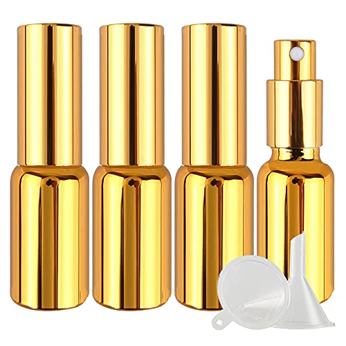 ZEOABSY 4 Stück 20ml UV-Beschichtetes Gold Glas Sprühflaschen & 1 Stück Trichter, 20 ml Leer Glas Nachfüllbar Zerstäuber Sprayflasche Reisen Heim Parfumzerstäuber ZEOABSY 4 Stück 20ml UV-Beschichtetes Gold Glas Sprühflaschen & 1 Stück Trichter, 20 ml Leer Glas Nachfüllbar Zerstäuber Sprayflasche Reisen Heim Parfumzerstäuber von ZEOABSY
