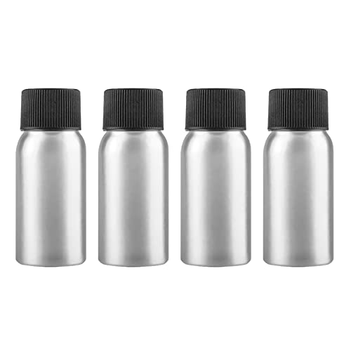 ZEOABSY 4 Stück 30 ml Leere Rund Silber Aluminium Flasche mit Kunststoff Schraubdeckel Schwarz, 30ml Schraubflaschen aus Aluminium zum befüllen für Kosmetik Essenzen Öle Parfum Pulver Reisen ZEOABSY 4 Stück 30 ml Leere Rund Silber Aluminium Flasche mit Kunststoff Schraubdeckel Schwarz, 30ml Schraubflaschen aus Aluminium zum befüllen für Kosmetik Essenzen Öle Parfum Pulver Reisen von ZEOABSY