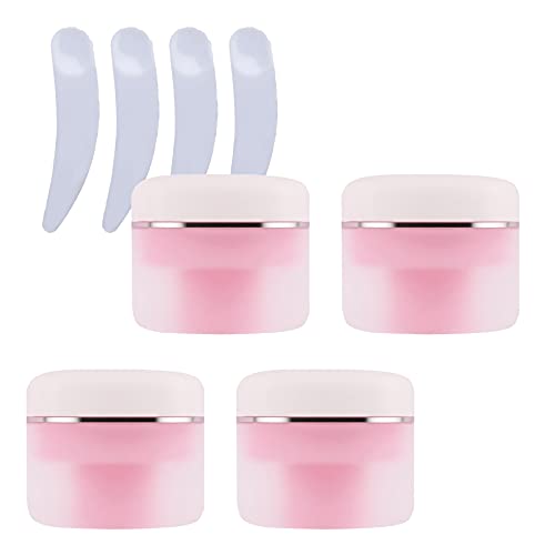 ZEOABSY 4 Stück 30ml Leere Rose Doppelwandig Kunststoff Cremedose mit Schraubdeckel mit Silberrand,Kunststoffdose Tiegel Schraubdose Salbentiegel Kosmetik-Dose für Gels Cremes ZEOABSY 4 Stück 30ml Leere Rose Doppelwandig Kunststoff Cremedose mit Schraubdeckel mit Silberrand,Kunststoffdose Tiegel Schraubdose Salbentiegel Kosmetik-Dose für Gels Cremes von ZEOABSY