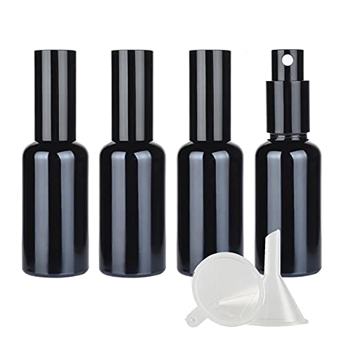 ZEOABSY 4 Stück 50ml Glänz Schwarz Glas Sprühflaschen & 1 Stück Trichter, 50 ml Leer Glas Nachfüllbar Zerstäuber Sprayflasche Reisen Heim Parfumzerstäuber ZEOABSY 4 Stück 50ml Glänz Schwarz Glas Sprühflaschen & 1 Stück Trichter, 50 ml Leer Glas Nachfüllbar Zerstäuber Sprayflasche Reisen Heim Parfumzerstäuber von ZEOABSY