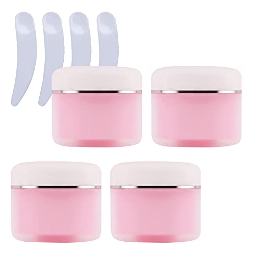 ZEOABSY 4 Stück 50ml Leere Rose Doppelwandig Kunststoff Cremedose mit Schraubdeckel mit Silberrand,Kunststoffdose Tiegel Schraubdose Salbentiegel Kosmetik-Dose für Gels Cremes ZEOABSY 4 Stück 50ml Leere Rose Doppelwandig Kunststoff Cremedose mit Schraubdeckel mit Silberrand,Kunststoffdose Tiegel Schraubdose Salbentiegel Kosmetik-Dose für Gels Cremes von ZEOABSY