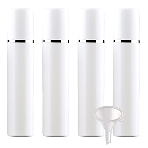 ZEOABSY 4 Stück 50ml Nicht NACHFÜLLBAR Leere Weiß Kunststoff Airless Cremespender Pumpspender mit Silberrand Pumpflasche für Kosmetik Lotion Gel Reise - Keine Strohhalme Erforderlich ZEOABSY 4 Stück 50ml Nicht NACHFÜLLBAR Leere Weiß Kunststoff Airless Cremespender Pumpspender mit Silberrand Pumpflasche für Kosmetik Lotion Gel Reise - Keine Strohhalme Erforderlich von ZEOABSY