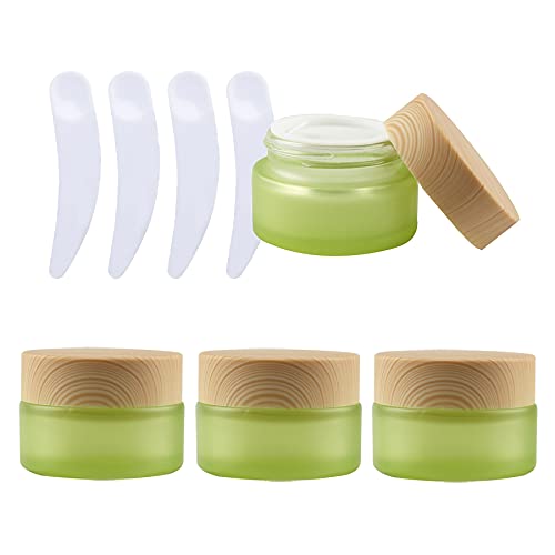 ZEOABSY 4 Stück Leere Matt Grün Glas Cremedose 20ml mit Deckel, Grünglas Schraubdeckel Glas-Tiegel Schraubdose Glas-Dose Salbentiegel Kosmetik-Dose für Gels Cremes ZEOABSY 4 Stück Leere Matt Grün Glas Cremedose 20ml mit Deckel, Grünglas Schraubdeckel Glas-Tiegel Schraubdose Glas-Dose Salbentiegel Kosmetik-Dose für Gels Cremes von ZEOABSY