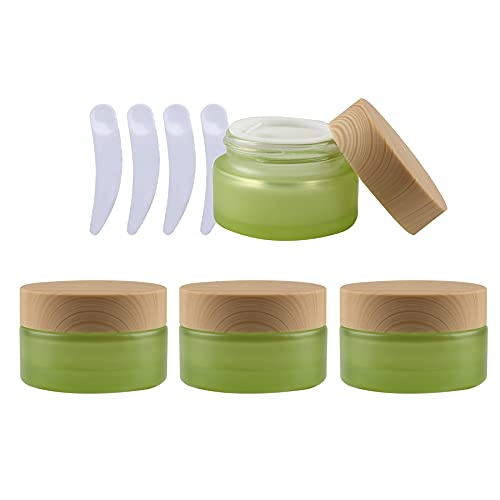 ZEOABSY 4 Stück Leere Matt Grün Glas Cremedose 30ml mit Deckel, Grünglas Schraubdeckel Glas-Tiegel Schraubdose Glas-Dose Salbentiegel Kosmetik-Dose für Gels Cremes ZEOABSY 4 Stück Leere Matt Grün Glas Cremedose 30ml mit Deckel, Grünglas Schraubdeckel Glas-Tiegel Schraubdose Glas-Dose Salbentiegel Kosmetik-Dose für Gels Cremes von ZEOABSY