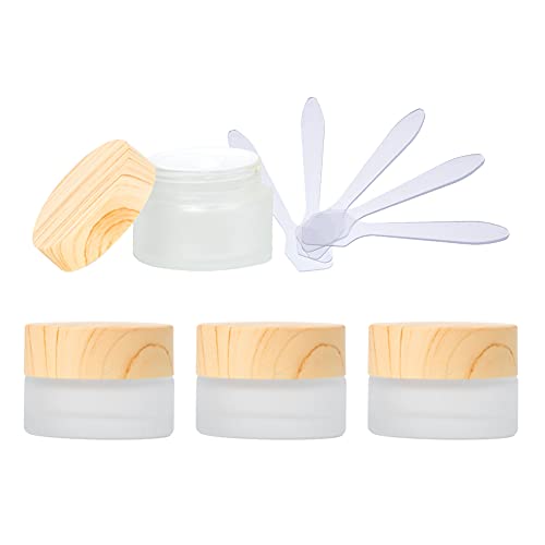 ZEOABSY 4 Stück Leere Matt Transparente Glas Cremedose 5ml mit Deckel, Mattglas Schraubdeckel Glas-Tiegel Schraubdose Glas-Dose Salbentiegel Kosmetik-Dose für Gels Cremes ZEOABSY 4 Stück Leere Matt Transparente Glas Cremedose 5ml mit Deckel, Mattglas Schraubdeckel Glas-Tiegel Schraubdose Glas-Dose Salbentiegel Kosmetik-Dose für Gels Cremes von ZEOABSY