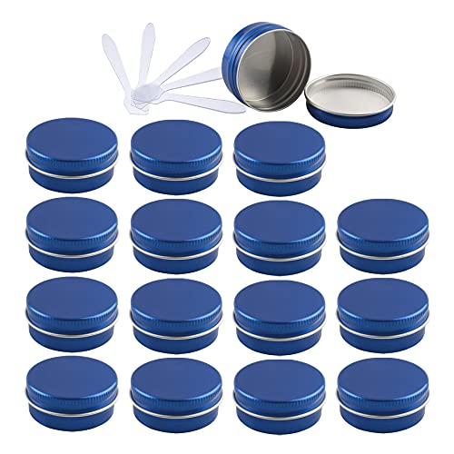 ZEOABSY 48 Stück 15ml Blau Aluminium Leer Dosen mit Schraubdeckel Runde Alu Tiegel Cremedose Schraubdose Aludose Tins für Kosmetik Kerze Salben 12x Spatel ZEOABSY 48 Stück 15ml Blau Aluminium Leer Dosen mit Schraubdeckel Runde Alu Tiegel Cremedose Schraubdose Aludose Tins für Kosmetik Kerze Salben 12x Spatel von ZEOABSY