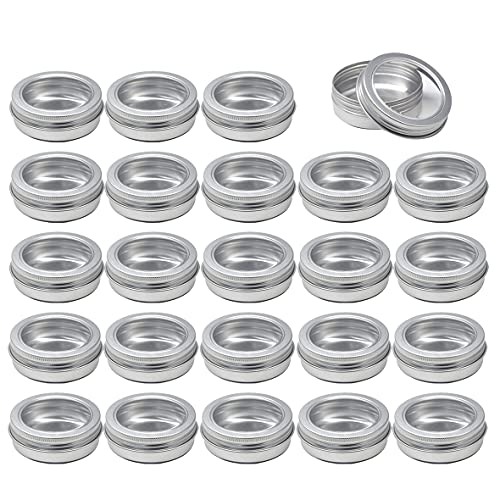 ZEOABSY 50 Stück 60ml Silber Leere Aluminiumdose Aluminium Runde Aludose Blechdosen mit Schraubdeckel Sichtfenster Cremedosen Dosen für DIY Salben Kerze Kosmetik Rasierseife ZEOABSY 50 Stück 60ml Silber Leere Aluminiumdose Aluminium Runde Aludose Blechdosen mit Schraubdeckel Sichtfenster Cremedosen Dosen für DIY Salben Kerze Kosmetik Rasierseife von ZEOABSY