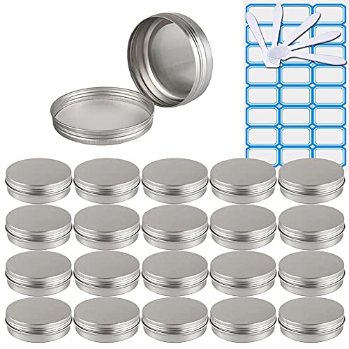 ZEOABSY 50 Stück Leere 100 ml Rund Silber Aluminium Tins mit Schraub-Deckel Schraubdose Cremedose Alu-Tiegel Dosen Aludose Blechdosen für Kosmetik Kerze Salben 5X Spatel, 2X Etikette ZEOABSY 50 Stück Leere 100 ml Rund Silber Aluminium Tins mit Schraub-Deckel Schraubdose Cremedose Alu-Tiegel Dosen Aludose Blechdosen für Kosmetik Kerze Salben 5X Spatel, 2X Etikette von ZEOABSY