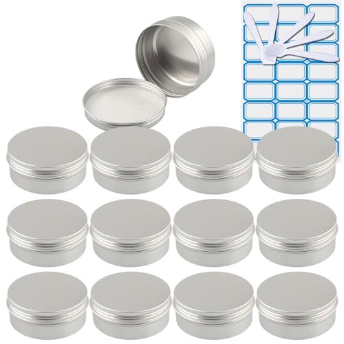 ZEOABSY 50 Stück Leere 150 ml Rund Silber Aluminium Tins mit Schraub-Deckel Schraubdose Cremedose Alu-Tiegel Dosen Aludose Blechdosen für Kosmetik Kerze Salben 5X Spatel, 2X Etikette ZEOABSY 50 Stück Leere 150 ml Rund Silber Aluminium Tins mit Schraub-Deckel Schraubdose Cremedose Alu-Tiegel Dosen Aludose Blechdosen für Kosmetik Kerze Salben 5X Spatel, 2X Etikette von ZEOABSY