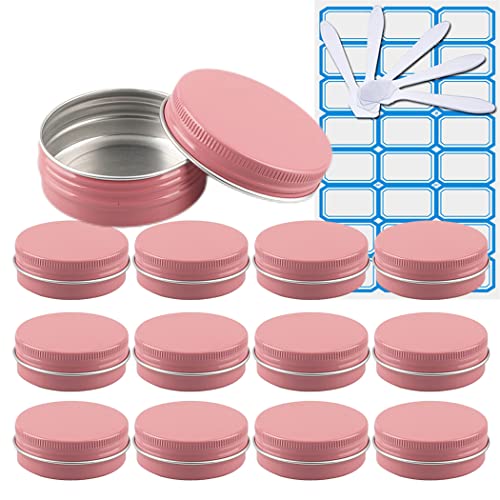 ZEOABSY 50 Stück Leere 30 ml Rund Rosa Aludose Aluminium Schraubdose Alu-Tiegel Blechdosen Dosen mit Schraub-Deckel 5ml Cremedose für Kosmetik Kerze Salben mit 5X Löffel 2X Etikette ZEOABSY 50 Stück Leere 30 ml Rund Rosa Aludose Aluminium Schraubdose Alu-Tiegel Blechdosen Dosen mit Schraub-Deckel 5ml Cremedose für Kosmetik Kerze Salben mit 5X Löffel 2X Etikette von ZEOABSY