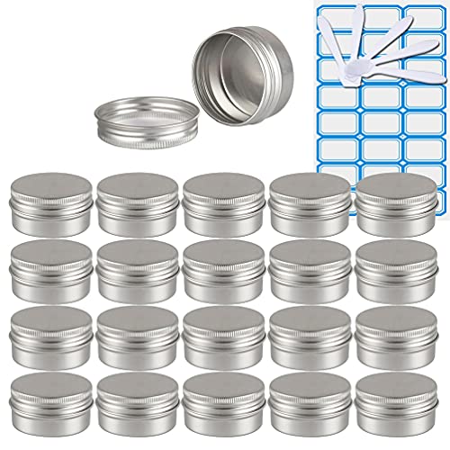 ZEOABSY 50 Stück Leere 30 ml Rund Silber Aluminium Tins mit Schraub-Deckel Schraubdose Cremedose Alu-Tiegel Dosen Aludose Blechdosen für Kosmetik Kerze Salben 5x Spatel, 2x Etikette ZEOABSY 50 Stück Leere 30 ml Rund Silber Aluminium Tins mit Schraub-Deckel Schraubdose Cremedose Alu-Tiegel Dosen Aludose Blechdosen für Kosmetik Kerze Salben 5x Spatel, 2x Etikette von ZEOABSY