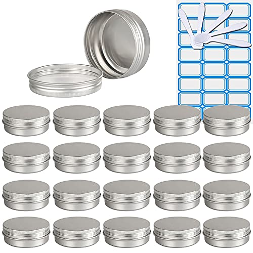 ZEOABSY 50 Stück Leere 60 ml Rund Silber Aluminium Tins mit Schraub-Deckel Schraubdose Cremedose Alu-Tiegel Dosen Aludose Blechdosen für Kosmetik Kerze Salben 5X Spatel, 2X Etikette ZEOABSY 50 Stück Leere 60 ml Rund Silber Aluminium Tins mit Schraub-Deckel Schraubdose Cremedose Alu-Tiegel Dosen Aludose Blechdosen für Kosmetik Kerze Salben 5X Spatel, 2X Etikette von ZEOABSY