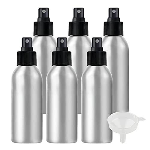 ZEOABSY 6 Stück 150 ml Leere Aluminium Sprühflasche mit Schwarz Sprühkopf Parfümzerstäuber Feinen Nebel Wassersprüher Zerstäuber Nachfüllbarer für Parfüm Ätherisches Öl, 1x Trichter ZEOABSY 6 Stück 150 ml Leere Aluminium Sprühflasche mit Schwarz Sprühkopf Parfümzerstäuber Feinen Nebel Wassersprüher Zerstäuber Nachfüllbarer für Parfüm Ätherisches Öl, 1x Trichter von ZEOABSY