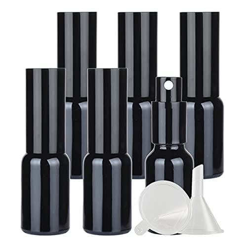 ZEOABSY 6 Stück 15ml Glänz Schwarz Glas Sprühflaschen & 1 Stück Trichter, 15 ml Leer Glas Nachfüllbar Zerstäuber Sprayflasche Reisen Heim Parfumzerstäuber ZEOABSY 6 Stück 15ml Glänz Schwarz Glas Sprühflaschen & 1 Stück Trichter, 15 ml Leer Glas Nachfüllbar Zerstäuber Sprayflasche Reisen Heim Parfumzerstäuber von ZEOABSY