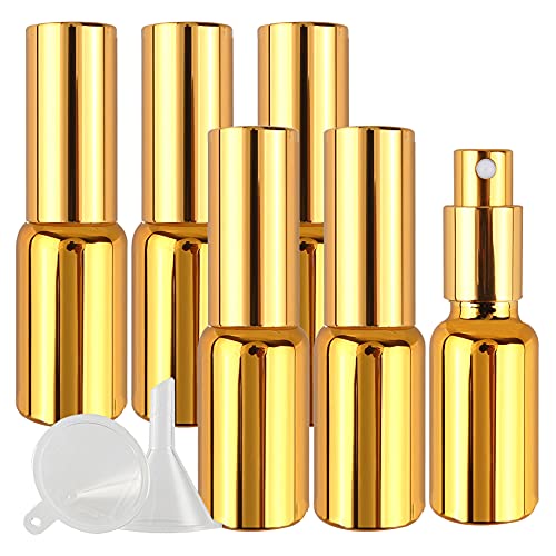 ZEOABSY 6 Stück 20ml UV-Beschichtetes Gold Glas Sprühflaschen & 1 Stück Trichter, 20 ml Leer Glas Nachfüllbar Zerstäuber Sprayflasche Reisen Heim Parfumzerstäuber ZEOABSY 6 Stück 20ml UV-Beschichtetes Gold Glas Sprühflaschen & 1 Stück Trichter, 20 ml Leer Glas Nachfüllbar Zerstäuber Sprayflasche Reisen Heim Parfumzerstäuber von ZEOABSY