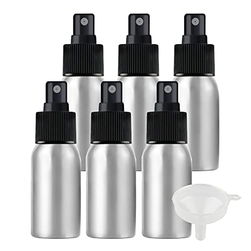 ZEOABSY 6 Stück 50 ml Leere Aluminium Sprühflasche mit Schwarz Sprühkopf Parfümzerstäuber Feinen Nebel Wassersprüher Zerstäuber Nachfüllbarer für Parfüm Ätherisches Öl, 1x Trichter ZEOABSY 6 Stück 50 ml Leere Aluminium Sprühflasche mit Schwarz Sprühkopf Parfümzerstäuber Feinen Nebel Wassersprüher Zerstäuber Nachfüllbarer für Parfüm Ätherisches Öl, 1x Trichter von ZEOABSY