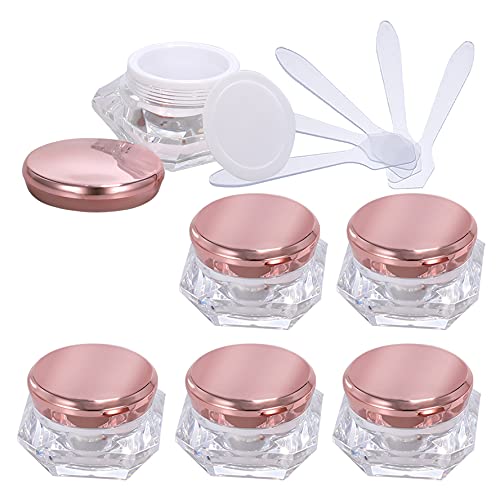 ZEOABSY 6 Stück Transparent Acryl Diamant-Form 15 ml Kunststoff Leerdose mit Rosa Schraubverschluss, 15 ml Cremedose Tiegel Reise Döschen, für Lotion, Nailart Lippenbalsam Creme ZEOABSY 6 Stück Transparent Acryl Diamant-Form 15 ml Kunststoff Leerdose mit Rosa Schraubverschluss, 15 ml Cremedose Tiegel Reise Döschen, für Lotion, Nailart Lippenbalsam Creme von ZEOABSY