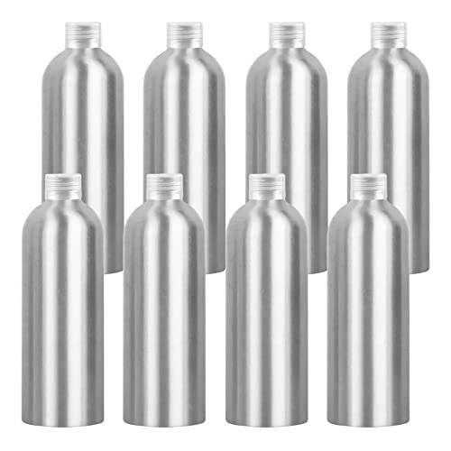 ZEOABSY 8 Stück 500 ml Leere Rund Silber Aluminium Flasche mit Kunststoff Schraubdeckel Transparent, 500ml Schraubflaschen aus Aluminium zum befüllen für Kosmetik Essenzen Öle Parfum Pulver Reisen ZEOABSY 8 Stück 500 ml Leere Rund Silber Aluminium Flasche mit Kunststoff Schraubdeckel Transparent, 500ml Schraubflaschen aus Aluminium zum befüllen für Kosmetik Essenzen Öle Parfum Pulver Reisen von ZEOABSY