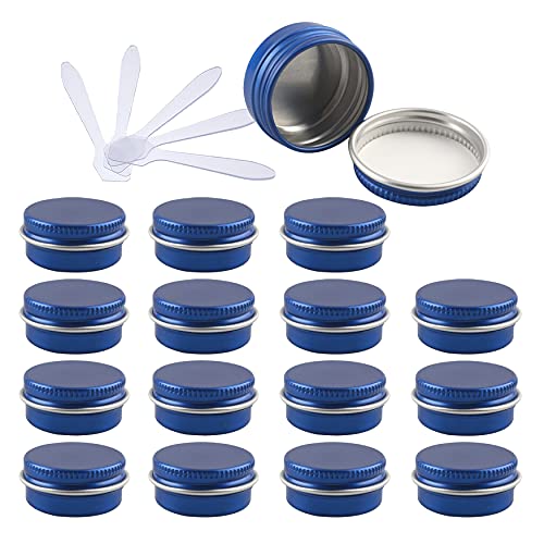ZEOABSY 96 Stück 10ml Blau Aluminium Leer Dosen mit Schraubdeckel Runde Alu Tiegel Cremedose Schraubdose Aludose Tins für Kosmetik Kerze Salben 12x Spatel ZEOABSY 96 Stück 10ml Blau Aluminium Leer Dosen mit Schraubdeckel Runde Alu Tiegel Cremedose Schraubdose Aludose Tins für Kosmetik Kerze Salben 12x Spatel von ZEOABSY