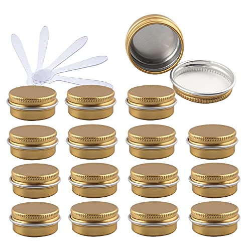 ZEOABSY 96 Stück 10ml Gold Aluminium Leer Dosen mit Schraubdeckel Runde Alu Tiegel Cremedose Schraubdose Aludose Tins für Kosmetik Kerze Salben 12x Spatel ZEOABSY 96 Stück 10ml Gold Aluminium Leer Dosen mit Schraubdeckel Runde Alu Tiegel Cremedose Schraubdose Aludose Tins für Kosmetik Kerze Salben 12x Spatel von ZEOABSY